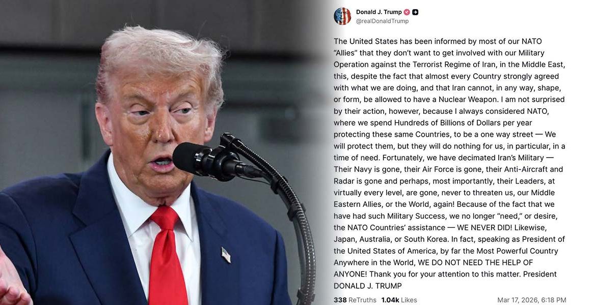 Trump Chastises NATO Allies for Lack of Support in Iran Operation